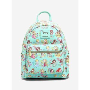 Loungefly Disney Princess Teal / Mint Chibi Mini Backpack - New